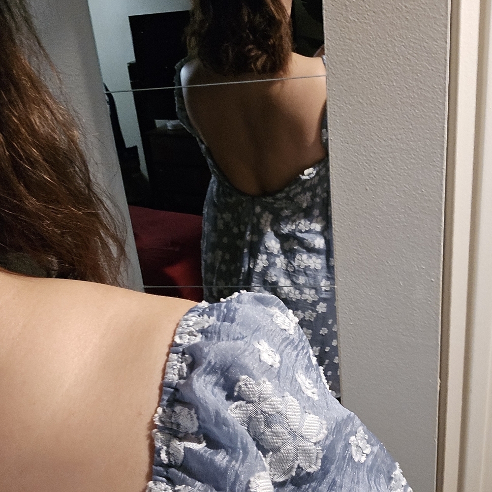 Square Neck Babydoll Dress - Picture 2 of 6